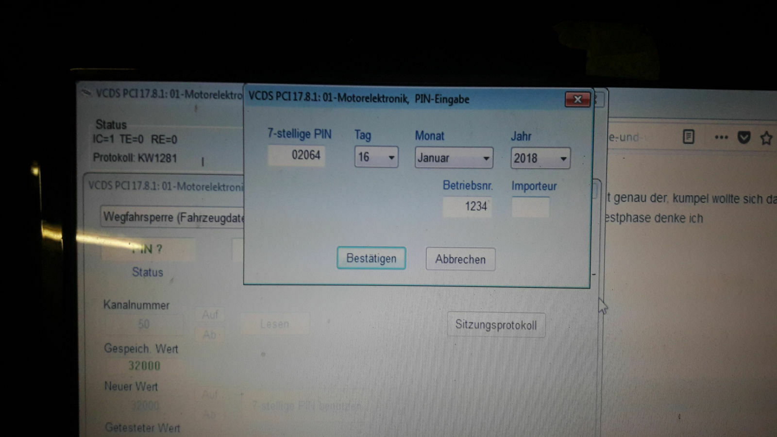 2.5 V6 TDI gebrauchtes Motorsteuergerät anlernen EDC 15