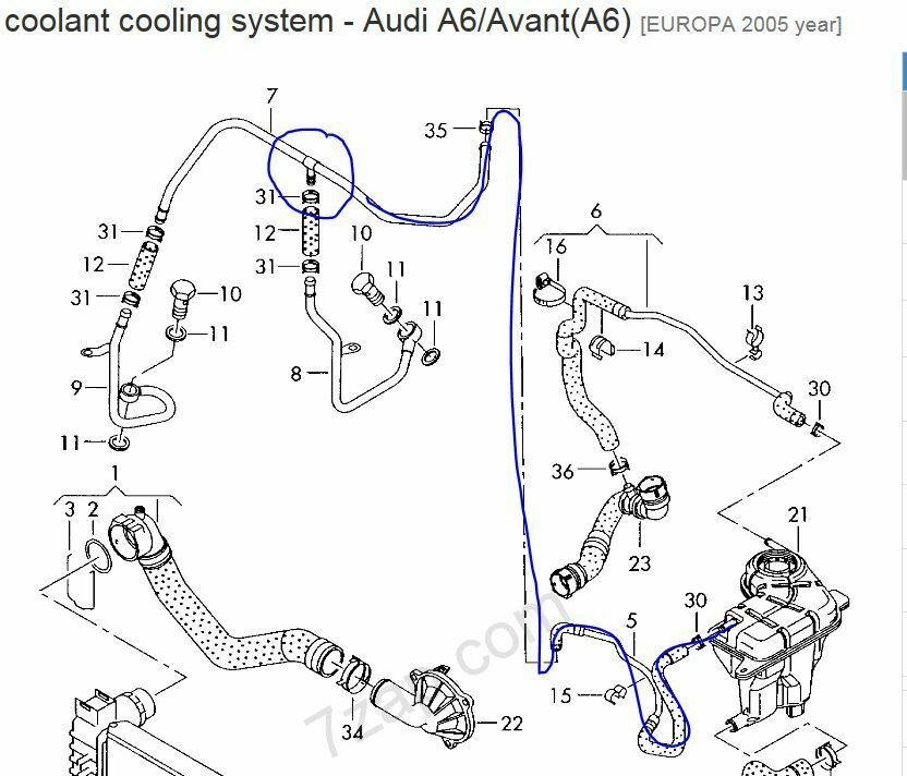 2.7 tdi quattro 2005 - T-Stück Kühlwasserkreislauf