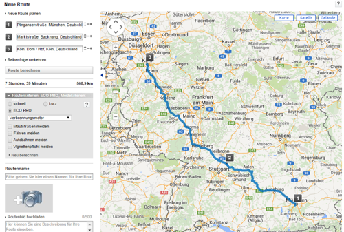 BMW-Routenplanung