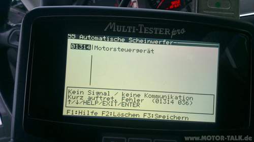 Audi-fehlercode