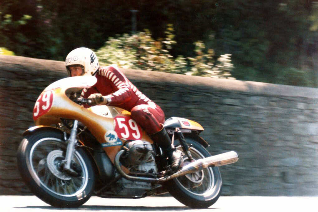 Dähne bei der "Isle of man Tourist Trophy“ 1976