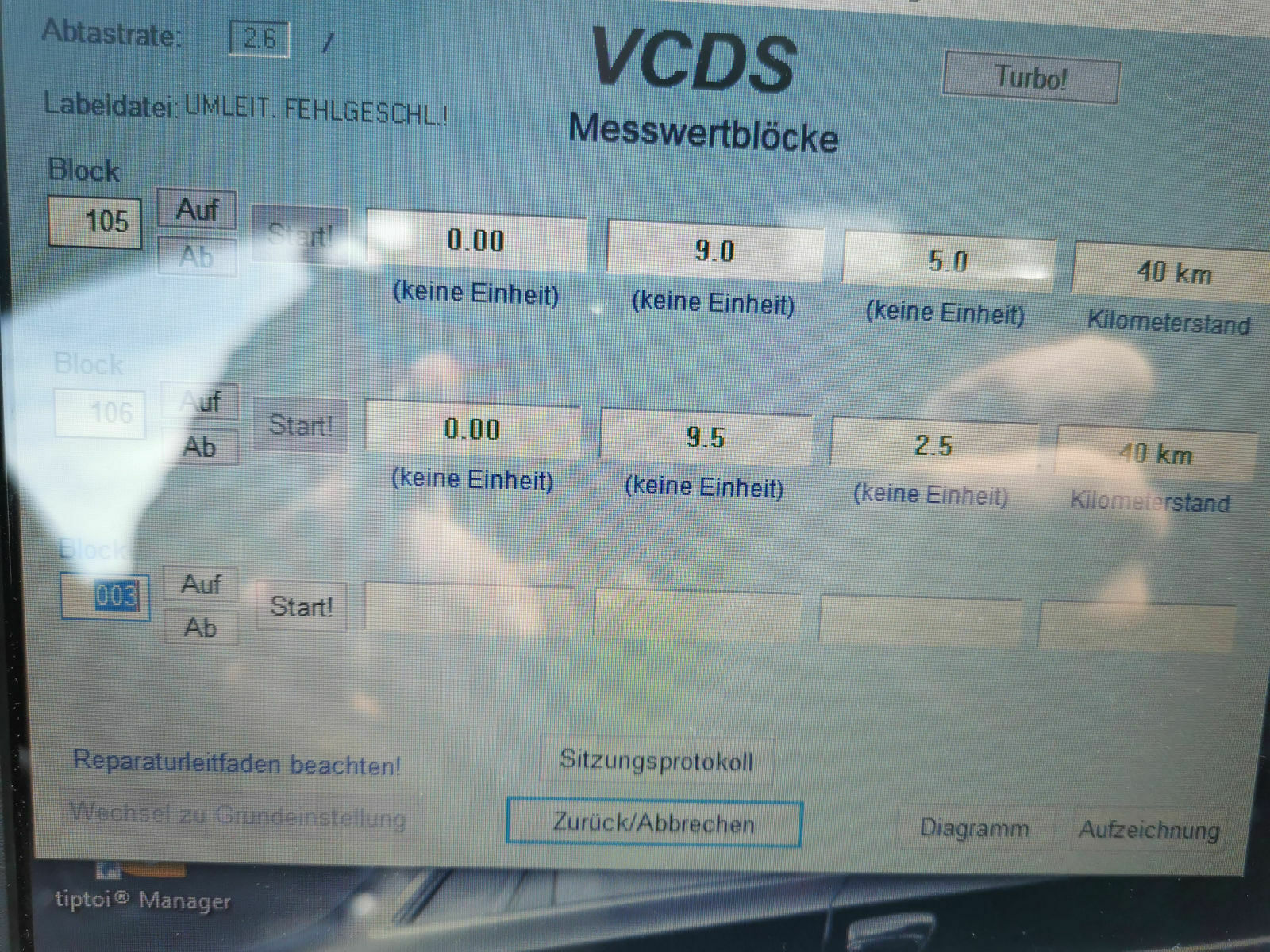 4.2TDI Aschegehalt auslesen