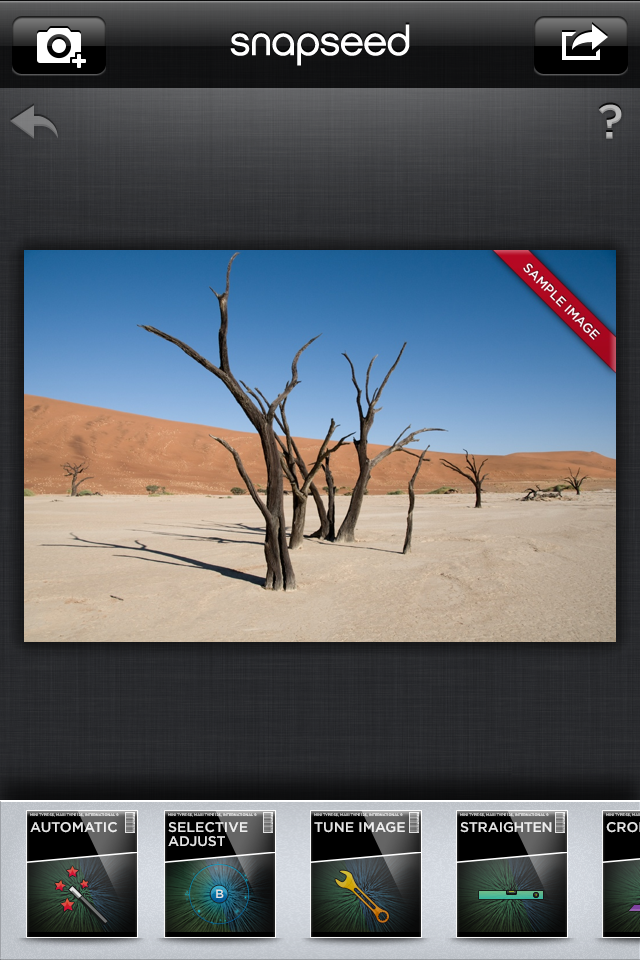 Mit der App "Snapseed" könnt Ihr Eure Fotos nachbearbeiten