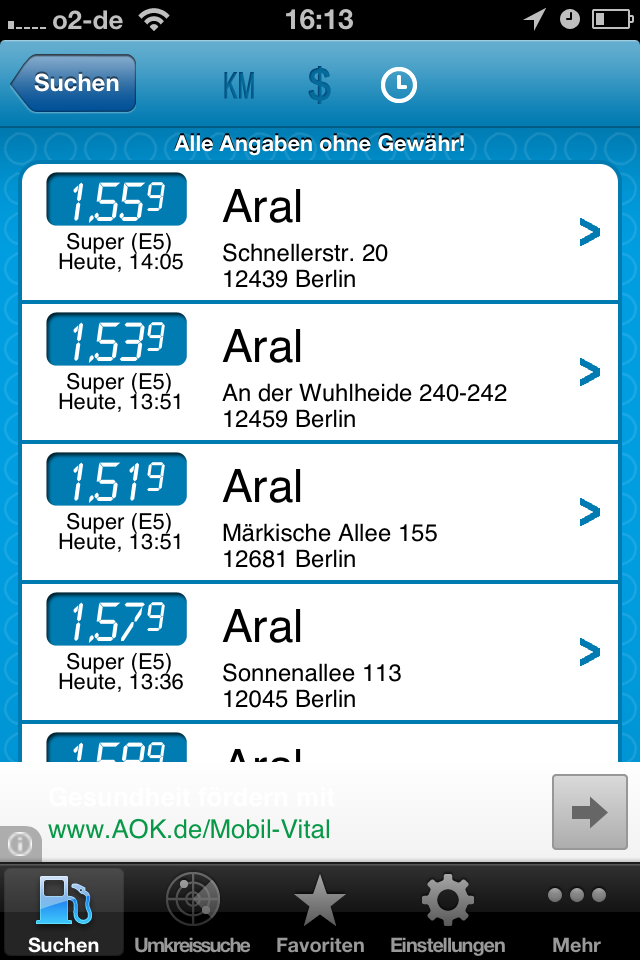 Die App "Mehr Tanken"