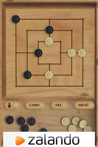 Mühle spielen auf dem Smartphone - das vertreibt die Zeit auf der Rückbank
