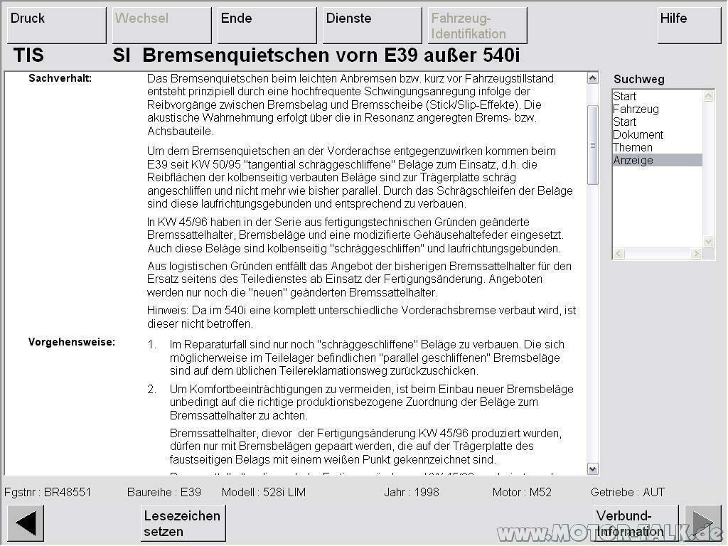530d Bremse klackt