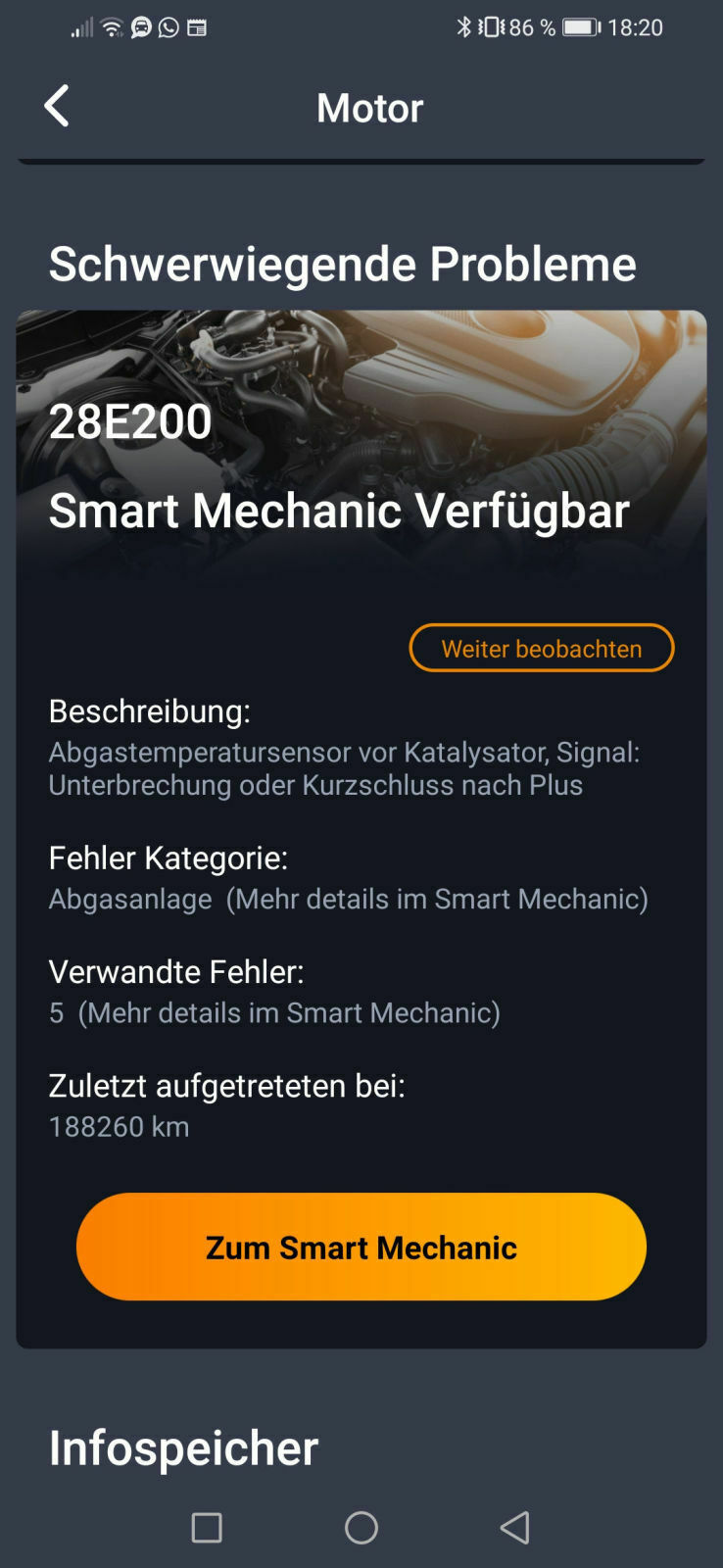 530d F07 zieht nicht richtig, Fehler P0546 - Abgastemperatursensor