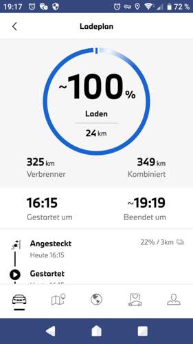 Reichweite mit 100% Ladung