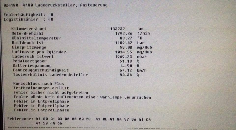 535d Problem mit Ladedrucksteller, Ansteuerung (Kurzschluss nach Plus)? HILFE