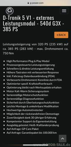 G-Power Leistungsbeschreibung