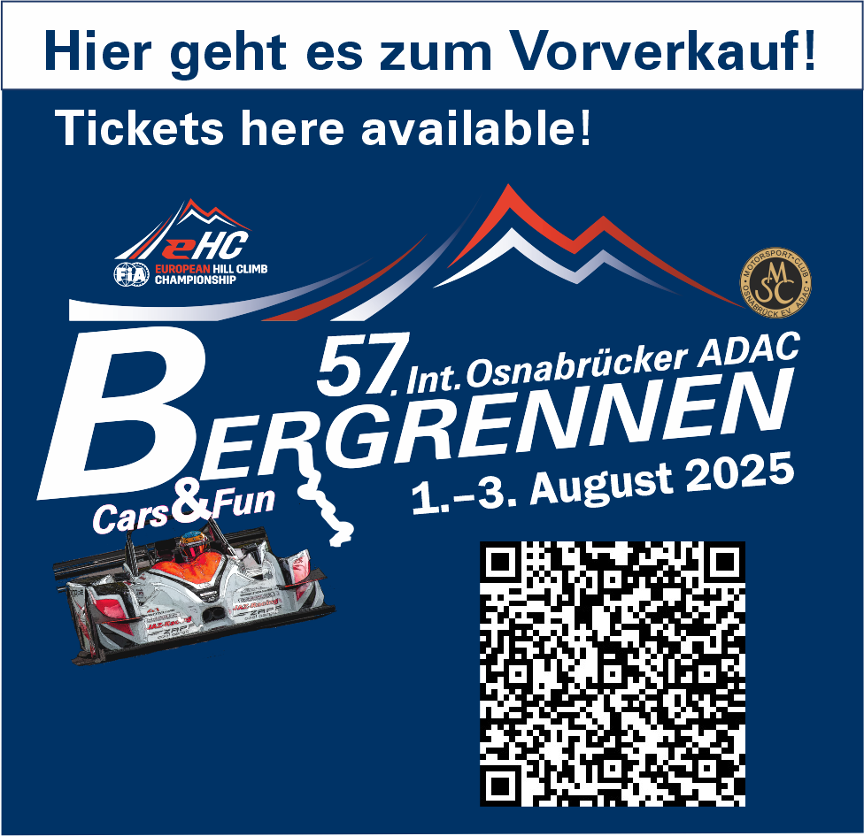 57. Int. Osnabrücker ADAC Bergrennen 2. – 3. August 2025