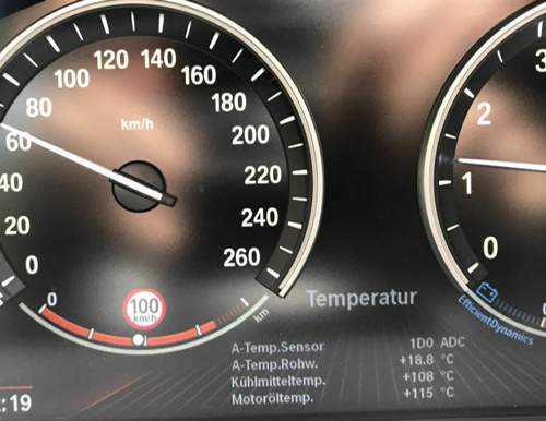 Öltemperatur N63 gemütlich gefahren