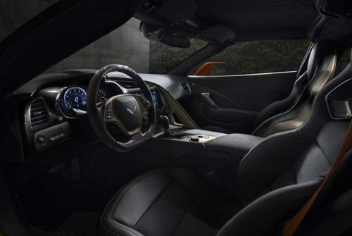 Der Innenraum der Corvette ZR1: Details in Orange kosten extra