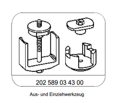 Werkzeug hinteres Gummilager