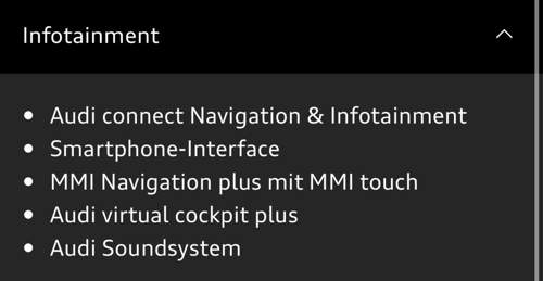 Sonderausstattung Infotainment