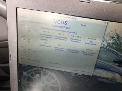 Hier im kickdown. Motor Betriebswarm. Differenzdruck ist mal auf 160mbar hoch.jpg