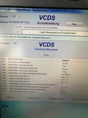 Regeneration mit VCDS