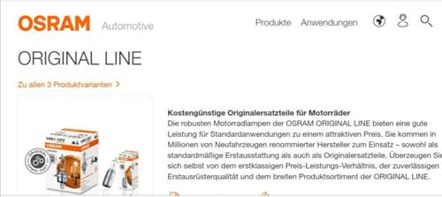 Motorrad-Glühlampen