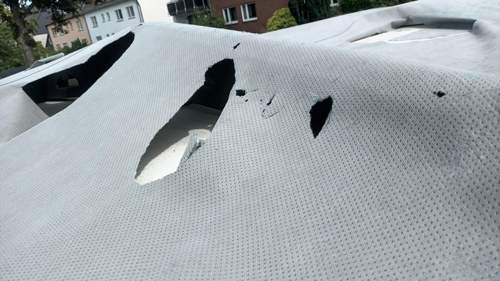 Wohnwagen abdeckung nach 6 Jahren.