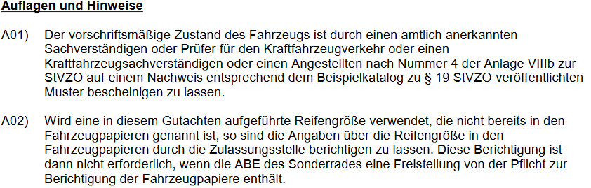 ABE-Gutachten ohne A01, immer eintragsfrei?