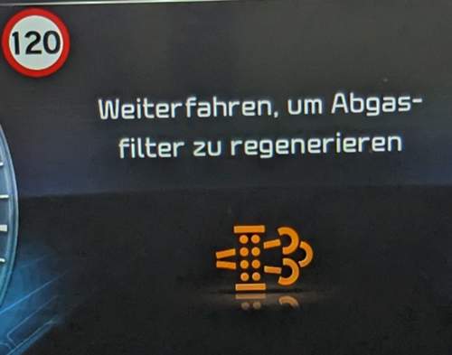 Warnsymbol Abgasfilter