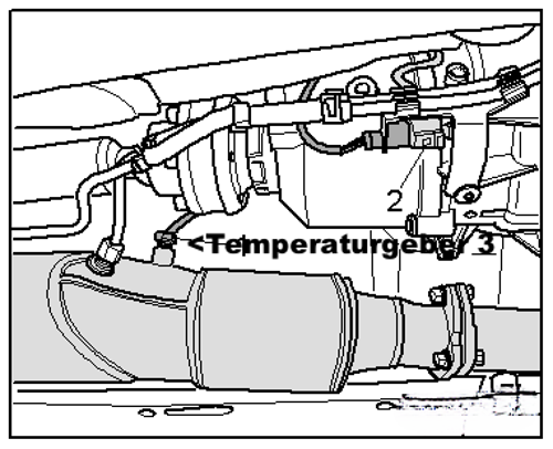 Temperaturgeber vor Partikelfilter -G506