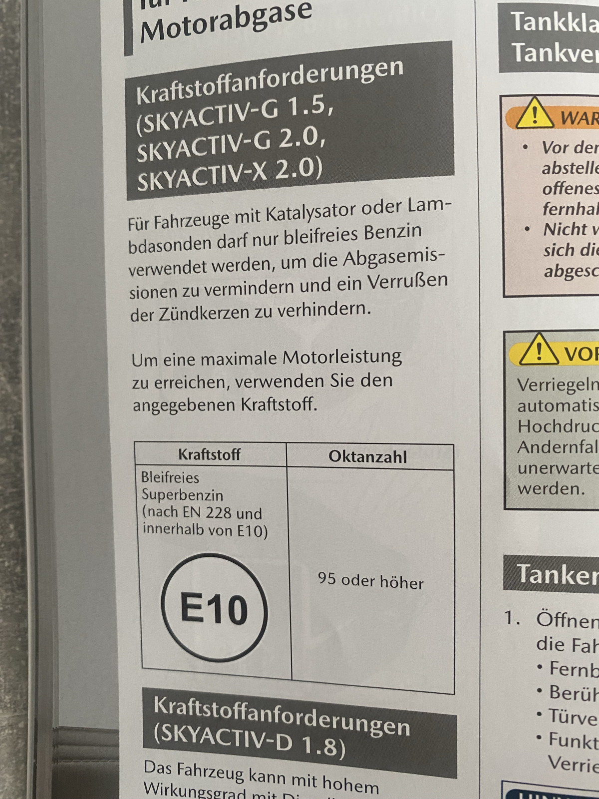 Abholung M3 BP e-skyactivX und erste Fragen