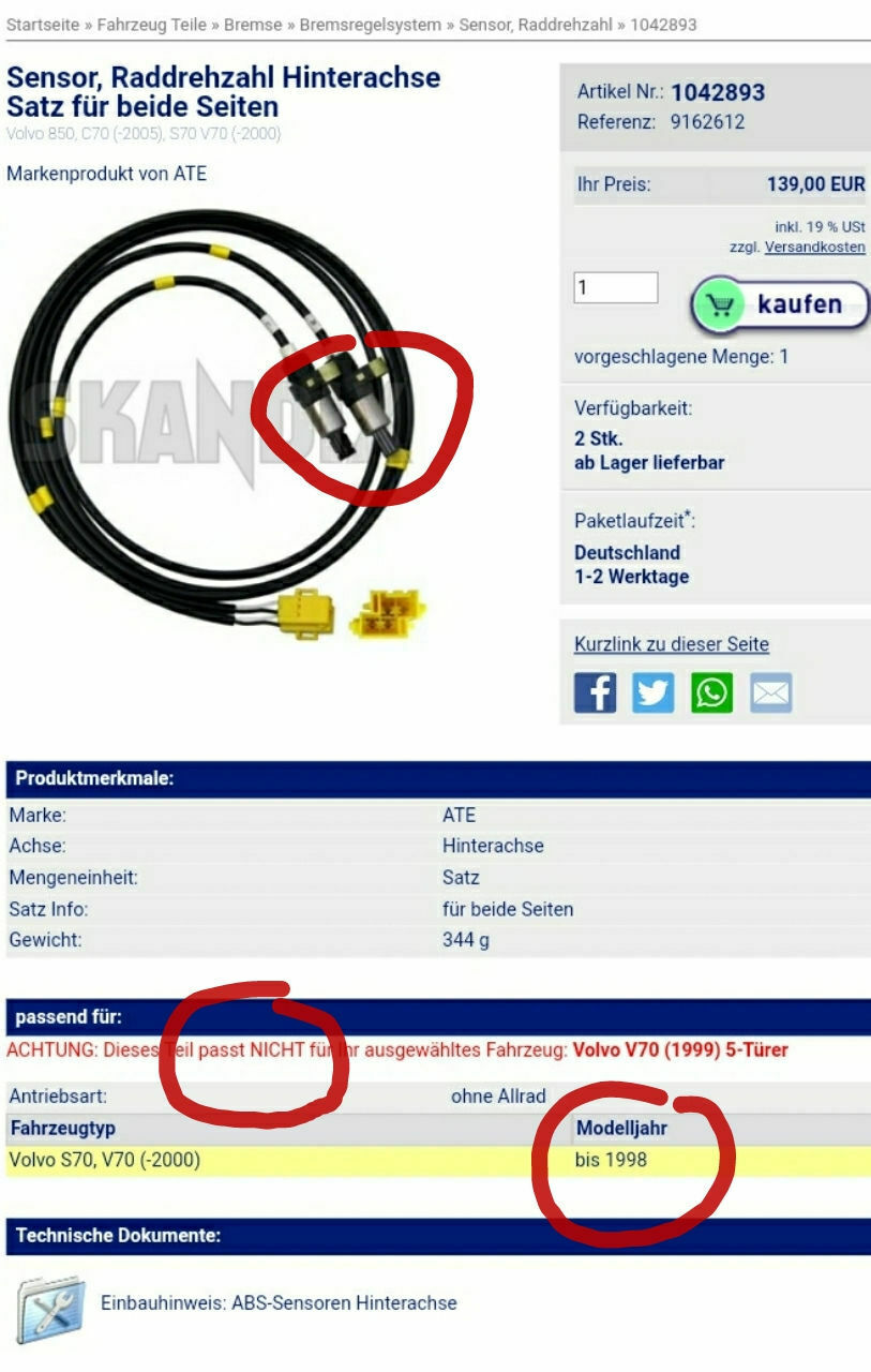 ABS-Problem, Lampen an, lassen sich nicht löschen
