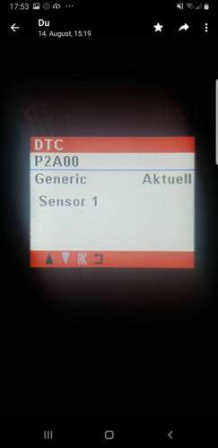 Fehlermeldung (differenzdrucksensor)
