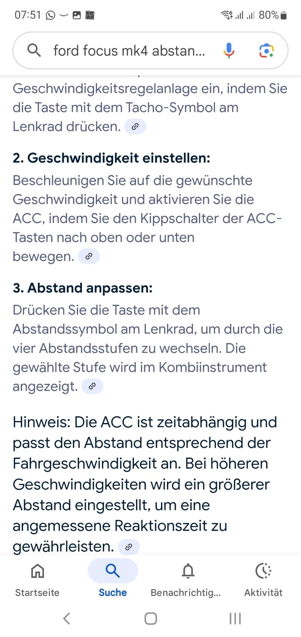 Abstandsautomatik immer mit größtem Abstand
