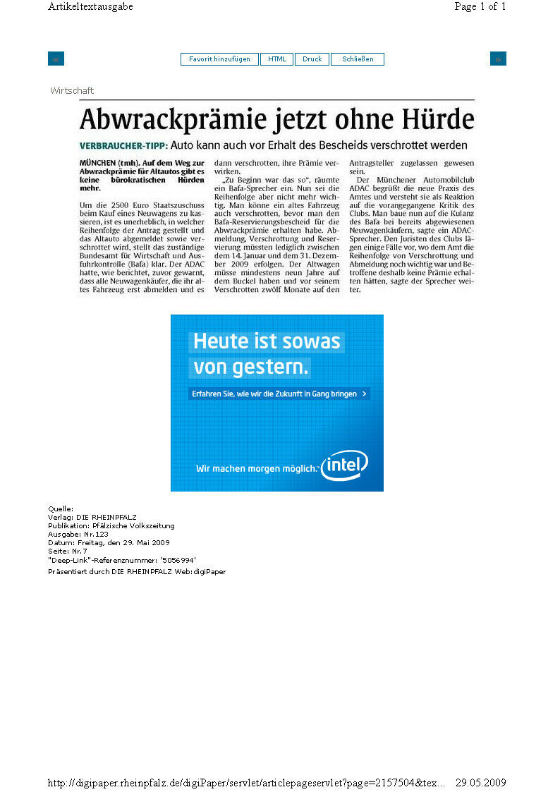Abwrackprämie... Altes Auto wie abgeben...?