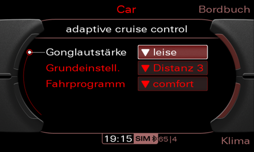 Acc-einstellungen