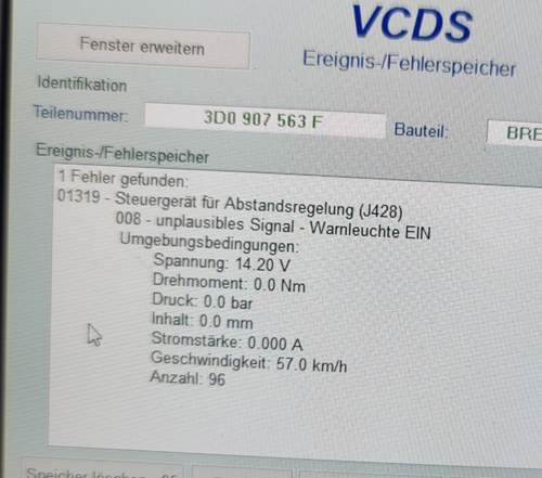 Fehlermeldung