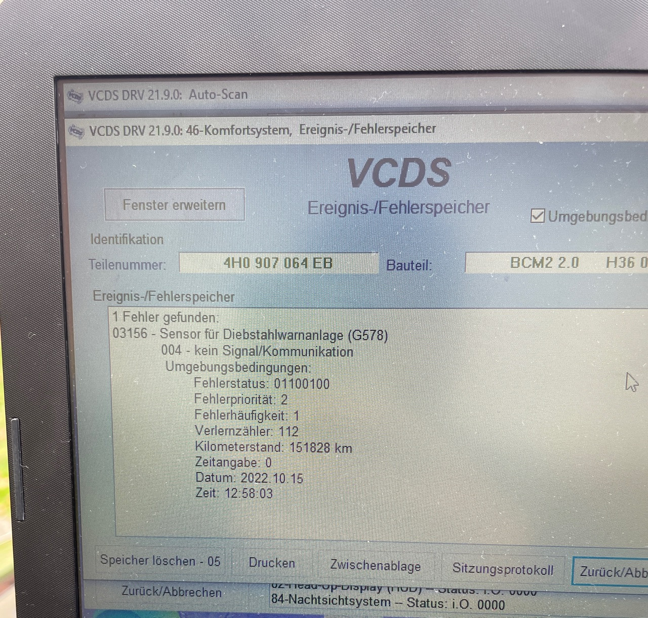 ACC und Breakinguard ausgefallen
