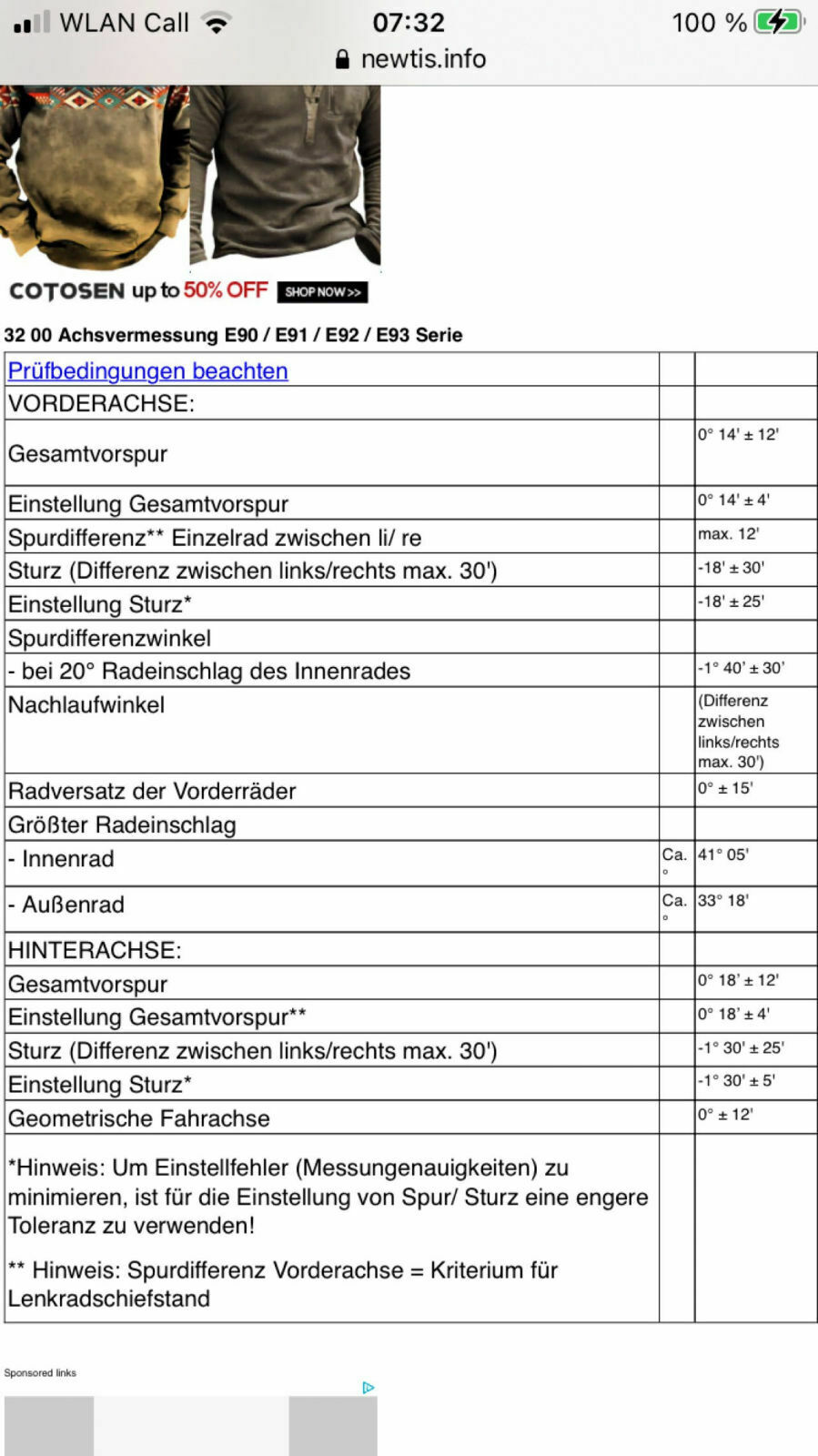 Achsprotokoll - Fahrzeug läuft jeder Spurrille nach