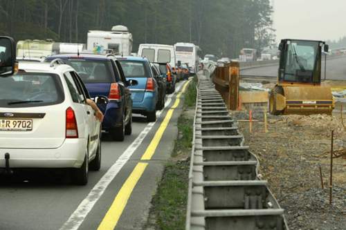 Stau auf der Autobahn