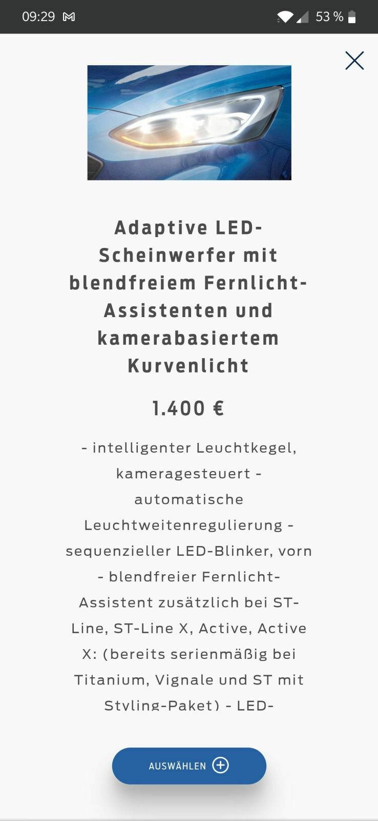 Adaptive LED-Scheinwerfer bestellt - aber nicht vorhanden?
