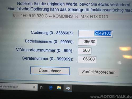 Steuergerät 17 - Schalttafeleinsatz