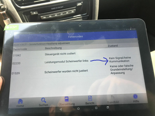 Fehlerspeichereintrag