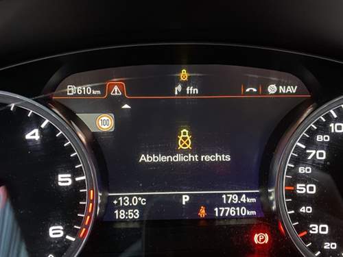 Fehler: Abblendlicht rechts