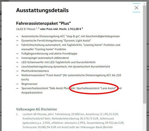 Fahrerasstistenzpaket PLUS