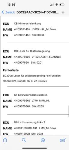 Fehlercodes