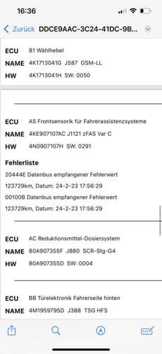 Fehlercodes