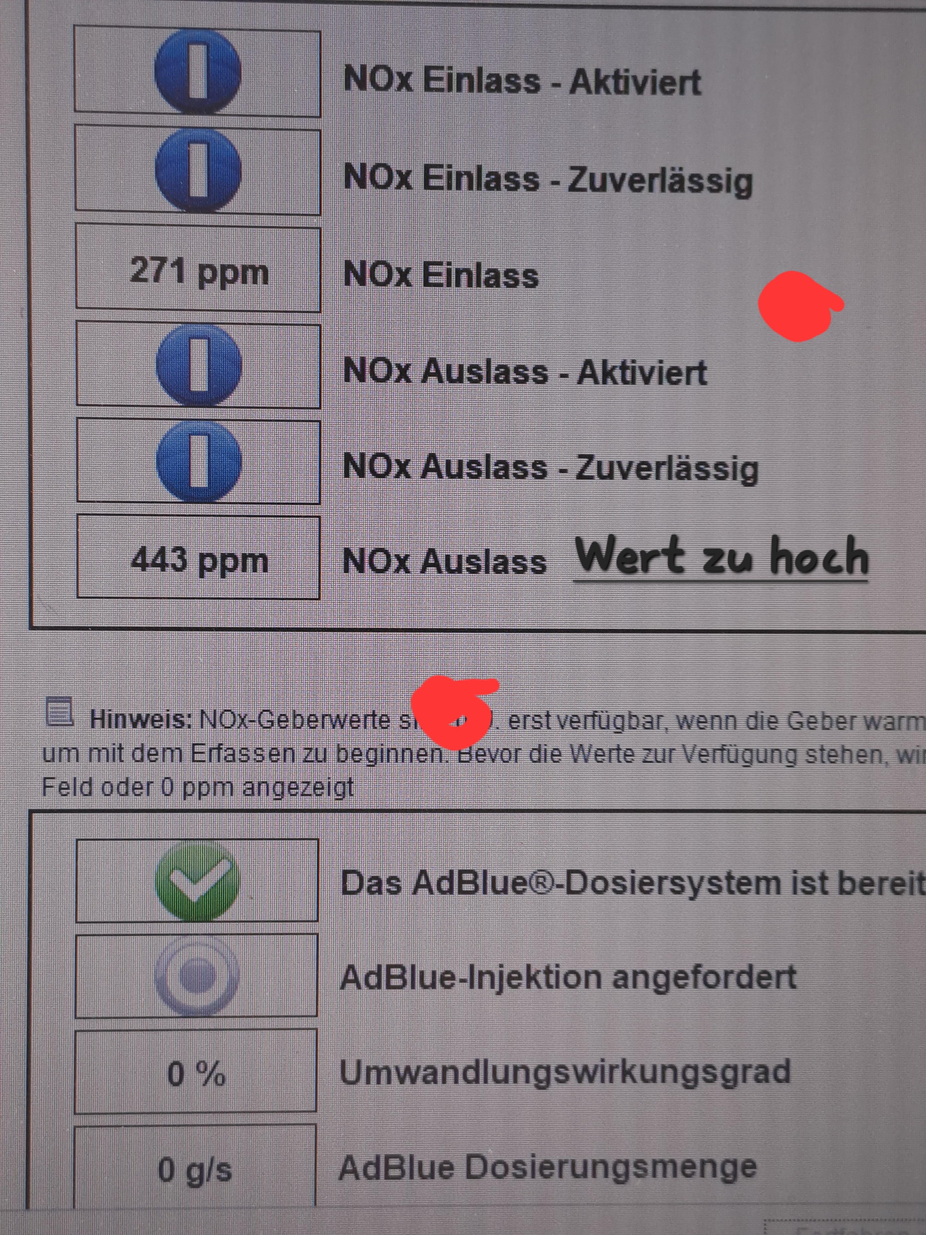 AdBlue System Wartung - Motorneustart verhindert in 800km - P20EE & P2BAD