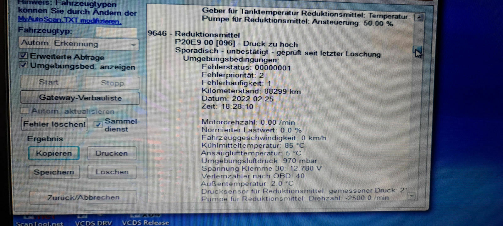 AdBlue Systemstörung - Kein Motorstart in 1000 km