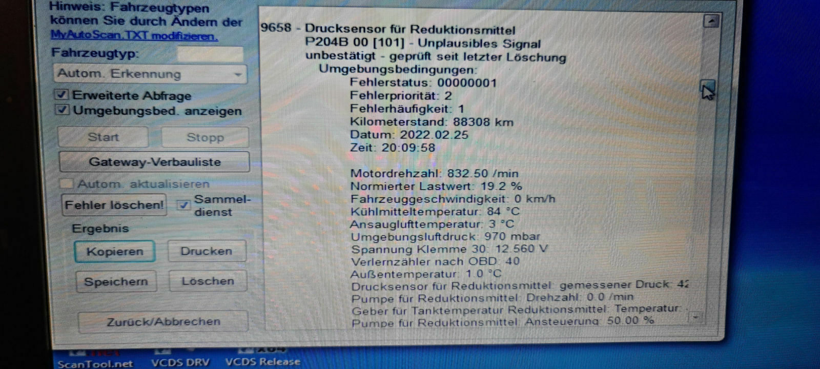 AdBlue Systemstörung - Kein Motorstart in 1000 km