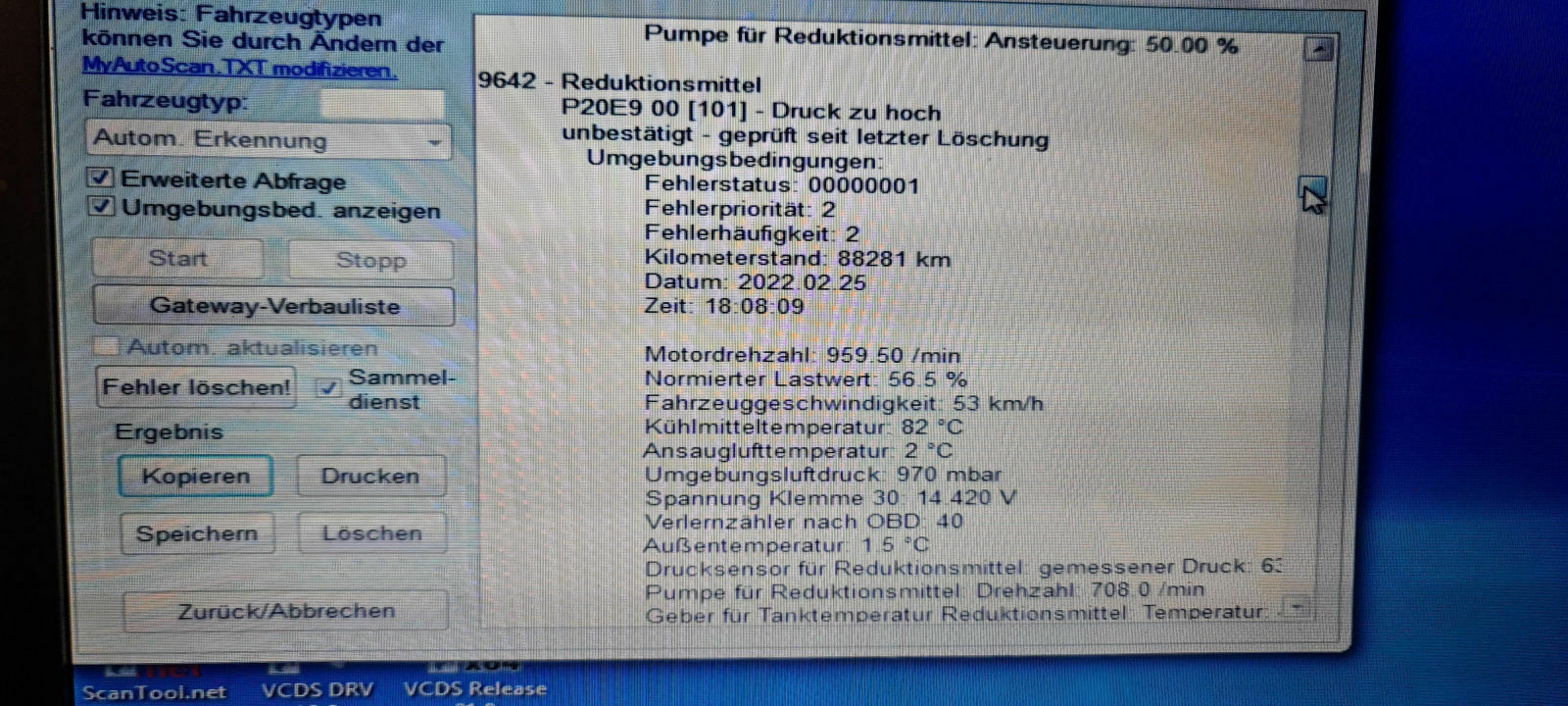 AdBlue Systemstörung - Kein Motorstart in 1000 km