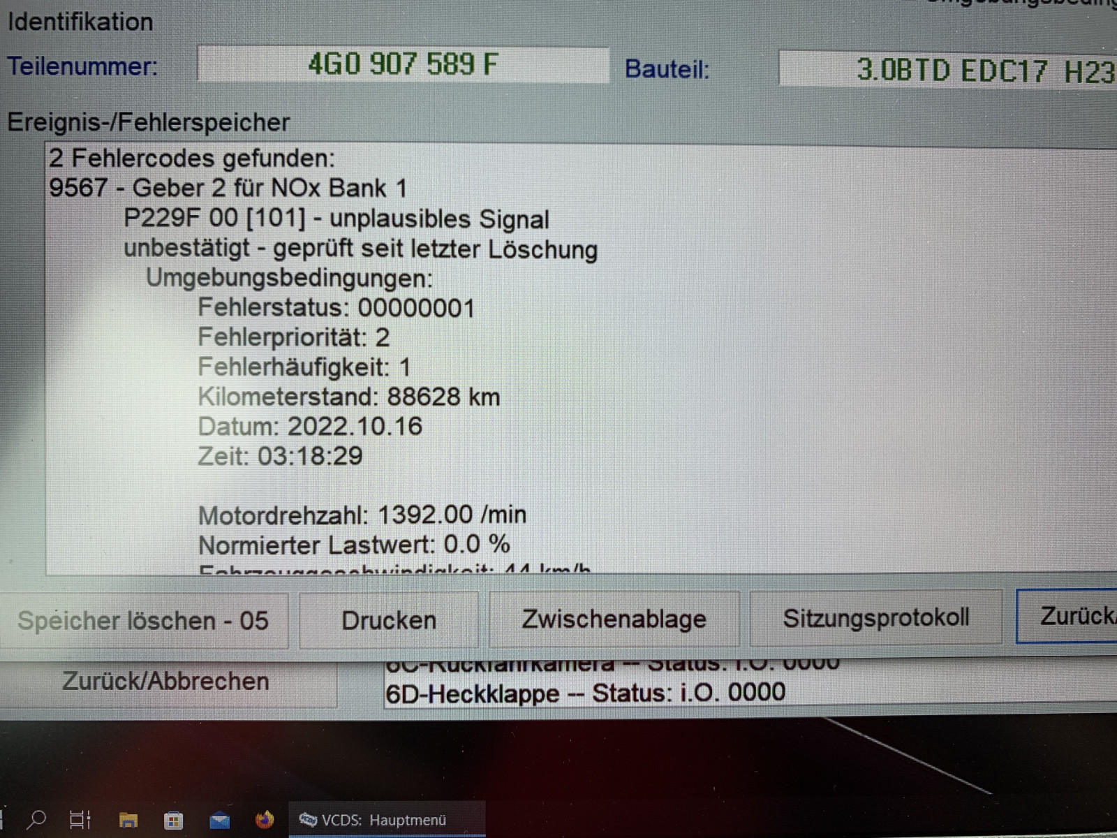 AdBlue Systemstörung - Kein Motorstart in 1000 km