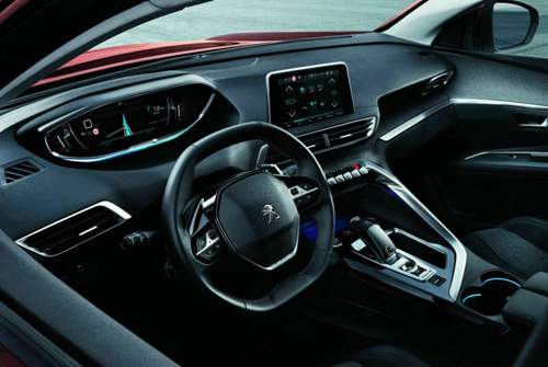 Im Innenraum will Peugeot beim SUV 3008 mit der neuesten Version des i-Cockpit punkten. Der Instrumententräger ist voll digital ausgeführt