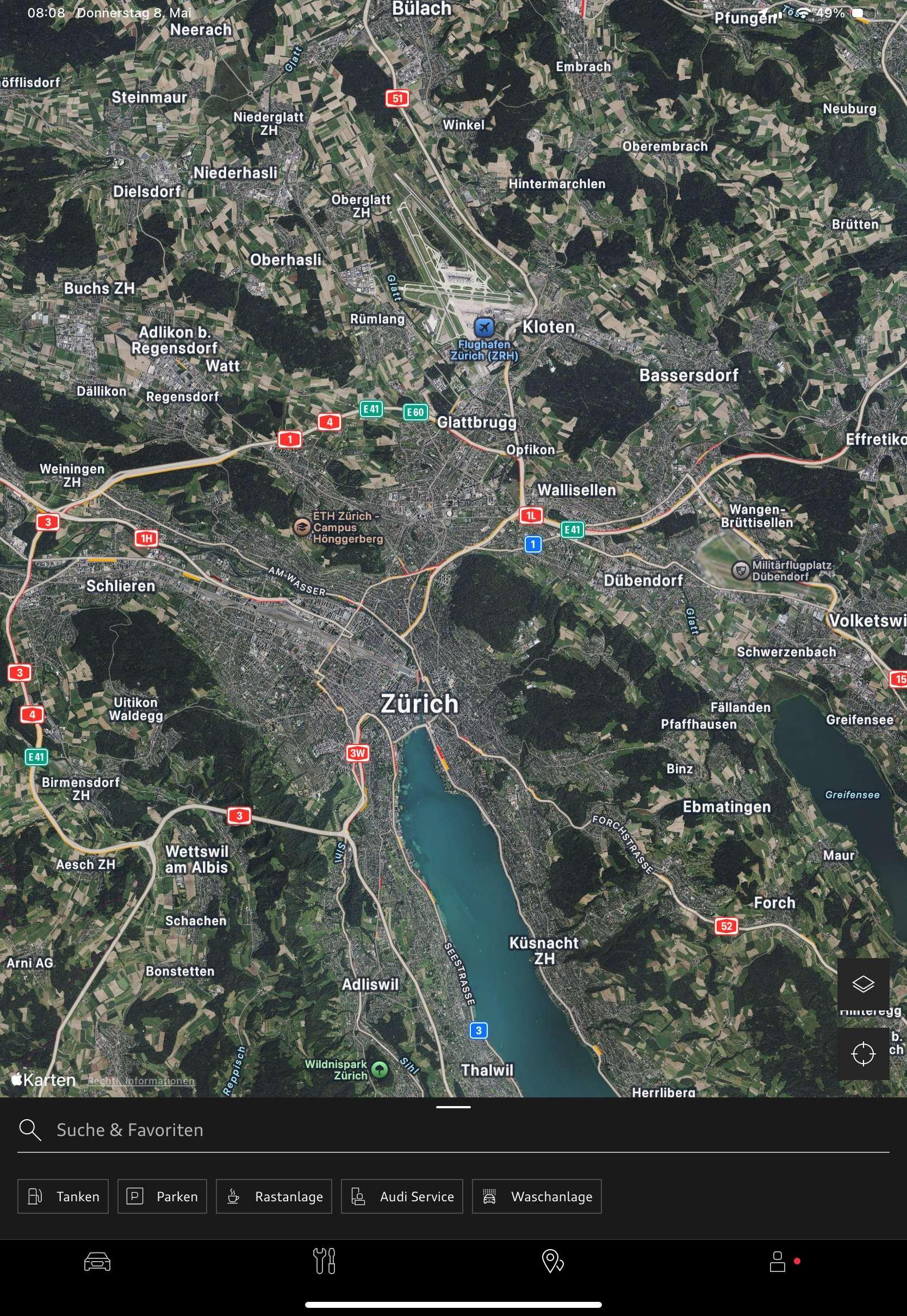 Adresse in MyAudi App senden…